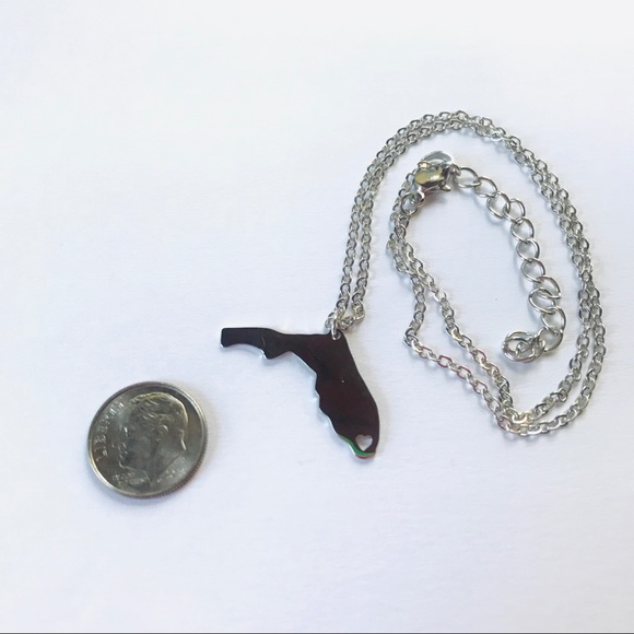 Gold Stainless Steel Florida Necklace - Picture 5 of 5